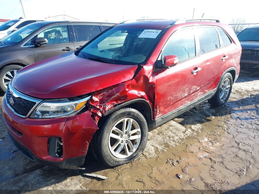 2014 Kia Sorento Lx V6 VIN: 5XYKTDA72EG497802 Lot: 43955430