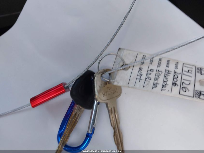 2006 Hyundai Sonata Gls V6/Lx V6 VIN: 5NPEU46F06H141126 Lot: 43955465