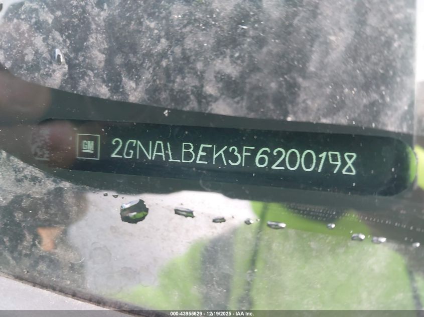 2015 Chevrolet Equinox 1Lt VIN: 2GNALBEK3F6200198 Lot: 43955629