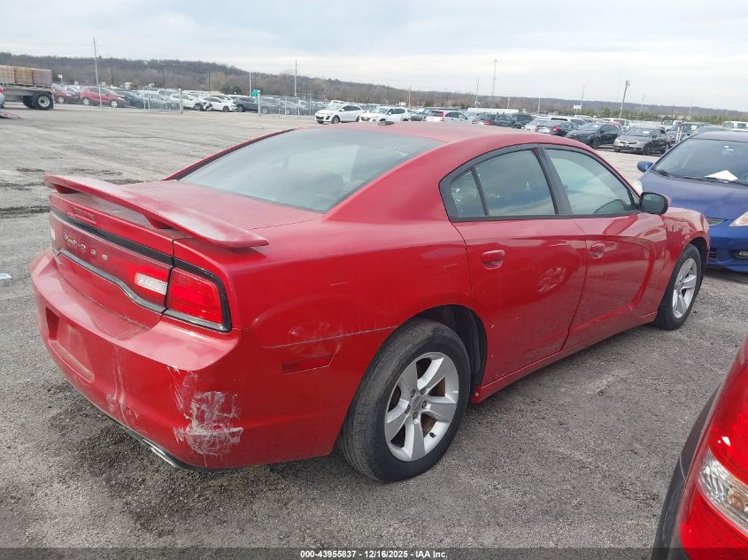 2013 Dodge Charger Sxt VIN: 2C3CDXHG0DH653784 Lot: 43955837