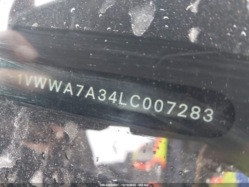 2020 Volkswagen Passat 2.0T Se VIN: 1VWWA7A34LC007283 Lot: 43955867