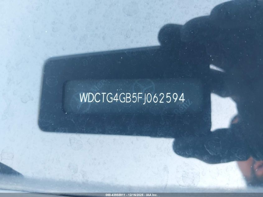 2015 Mercedes-Benz Gla 250 4Matic VIN: WDCTG4GB5FJ062594 Lot: 43955911