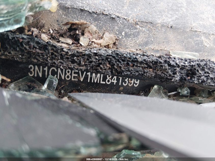 2021 Nissan Versa VIN: 3N1CN8V1ML841399 Lot: 43955957