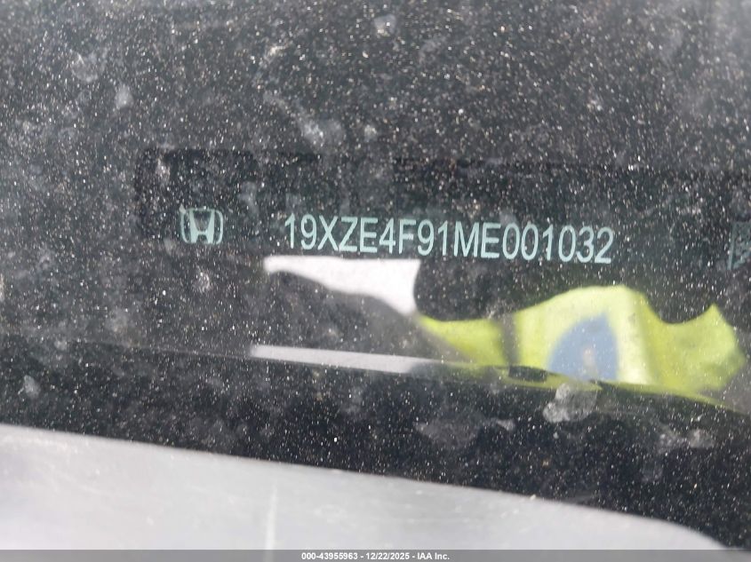 2021 Honda Insight Touring VIN: 19XZE4F91ME001032 Lot: 43955963