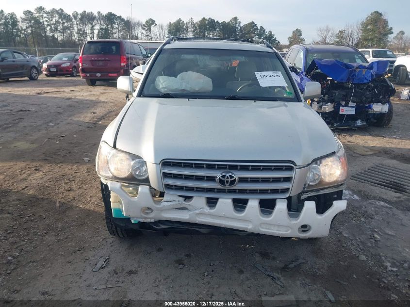 2003 Toyota Highlander V6 VIN: JTEGF21A630083045 Lot: 43956020