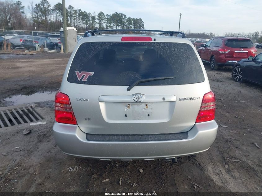 2003 Toyota Highlander V6 VIN: JTEGF21A630083045 Lot: 43956020