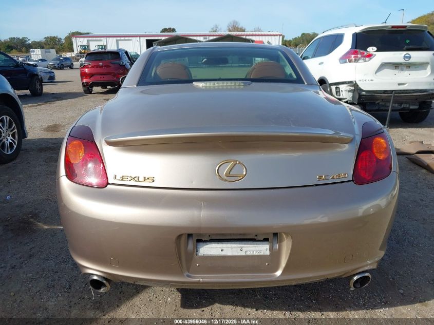 2002 Lexus Sc 430 VIN: JTHFN48Y920031651 Lot: 43956046