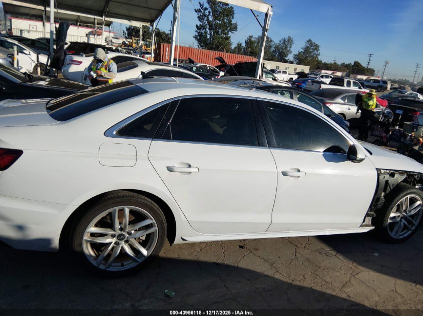 2022 Audi A4 Premium Plus 45 Tfsi S Line Quattro S Tronic VIN: WAUEAAF43NN014582 Lot: 43956118