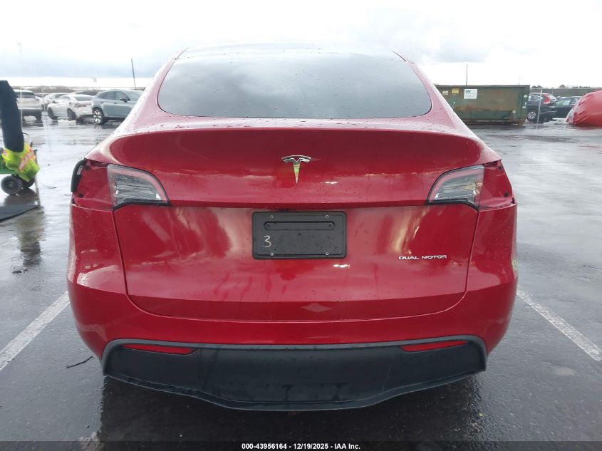 2023 Tesla Model Y Awd/Long Range Dual Motor All-Wheel Drive VIN: 7SAYGAEE5PF686060 Lot: 43956164