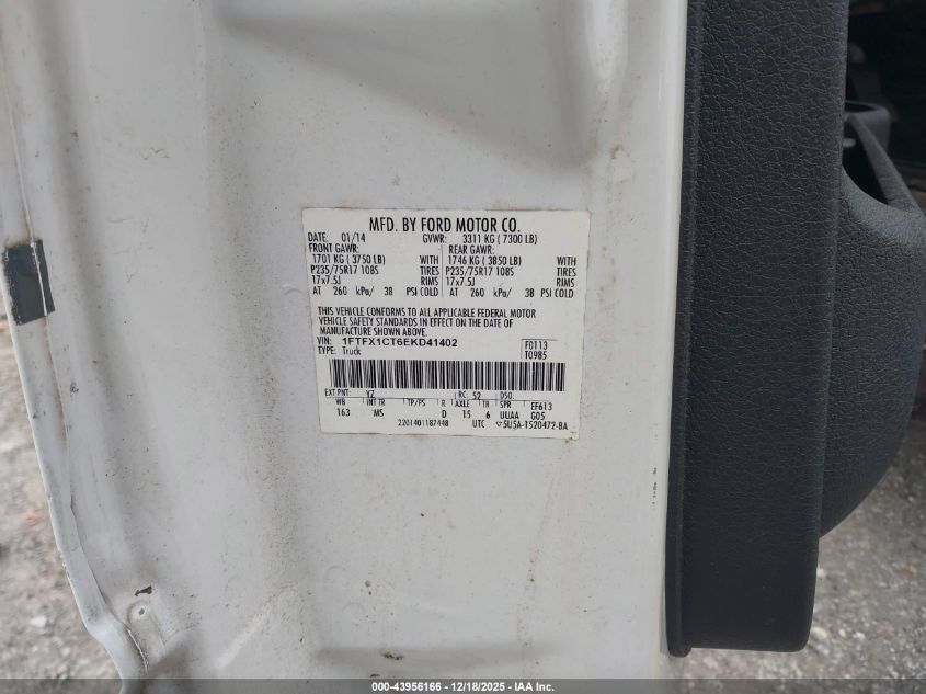 2014 Ford Lgt Conv 'F'(Can) VIN: 1FTFX1CT6RKD41402 Lot: 43956166