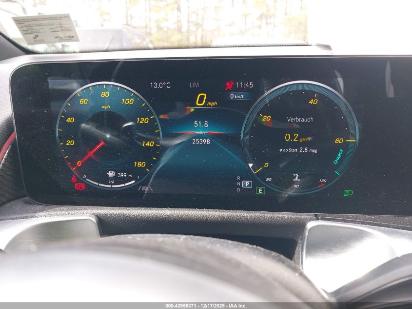 2022 Mbnz Glb 200 VIN: W1N2476871W238542 Lot: 43956371