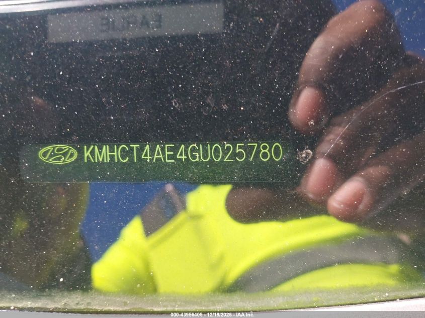 2016 Hyundai Accent Se VIN: KMHCT4AE4GU025780 Lot: 43956405