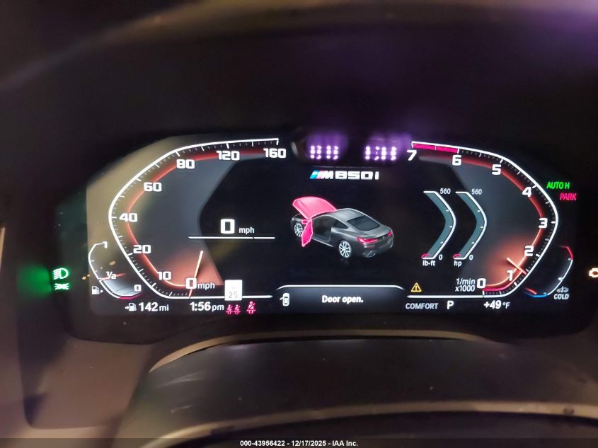 2022 BMW M850I xDrive VIN: WBABC4C09NCH29316 Lot: 43956422