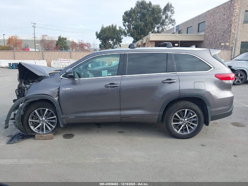2018 Toyota Highlander Hybrid Xle VIN: 5TDJGRFH3JS042615 Lot: 43956462