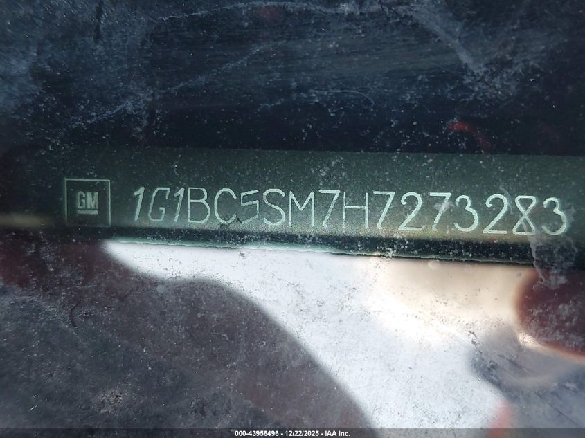 2017 Chevrolet Cruze Ls Auto VIN: 1G1BC5SM7H7273283 Lot: 43956496