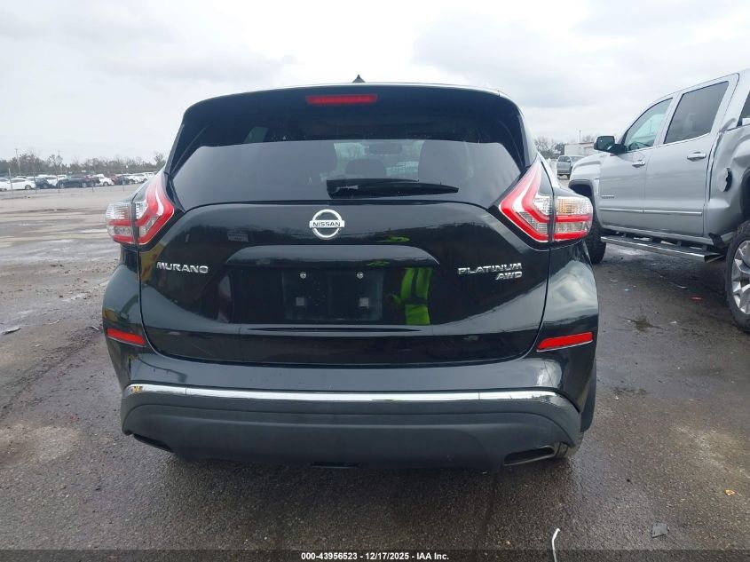 2015 Nissan Murano Platinum VIN: 5N1AZ2MH6FN273375 Lot: 43956523