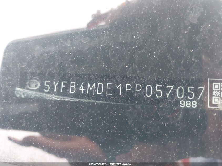 2023 Toyota Corolla Le VIN: 5YFB4MDE1PP057057 Lot: 43956537