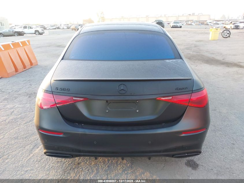 2022 Mercedes-Benz S 580 4Matic VIN: W1K6G7GB7NA133576 Lot: 43956557