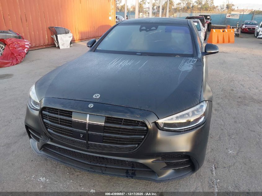 2022 Mercedes-Benz S 580 4Matic VIN: W1K6G7GB7NA133576 Lot: 43956557