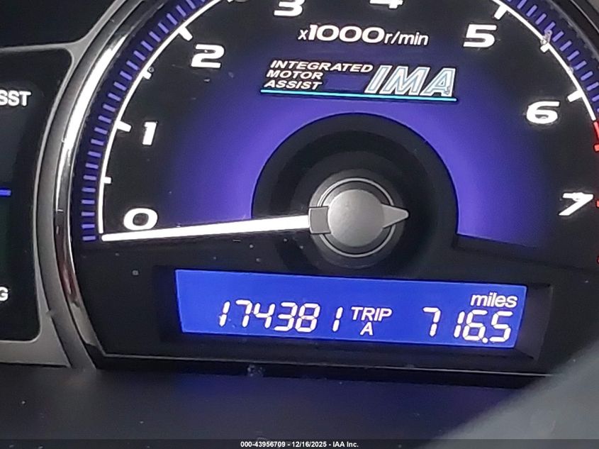 2009 Honda Civic Hybrid VIN: JHMFA36209S017964 Lot: 43956709