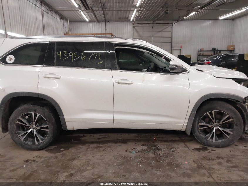 2016 Toyota Highlander Xle V6 VIN: 5TDJKRFH8GS338138 Lot: 43956775