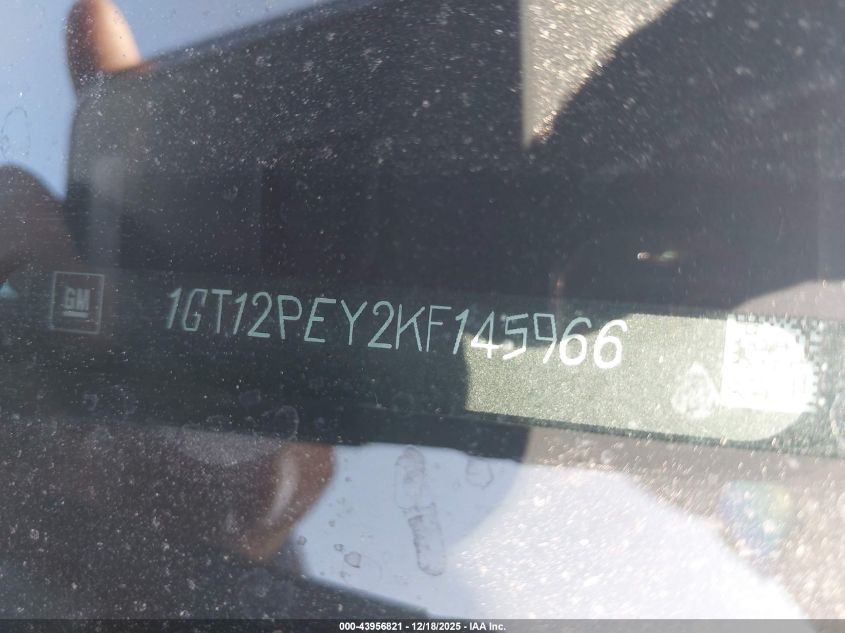 2019 GMC Sierra 2500Hd Sle VIN: 1GT12PEY2KF145966 Lot: 43956821