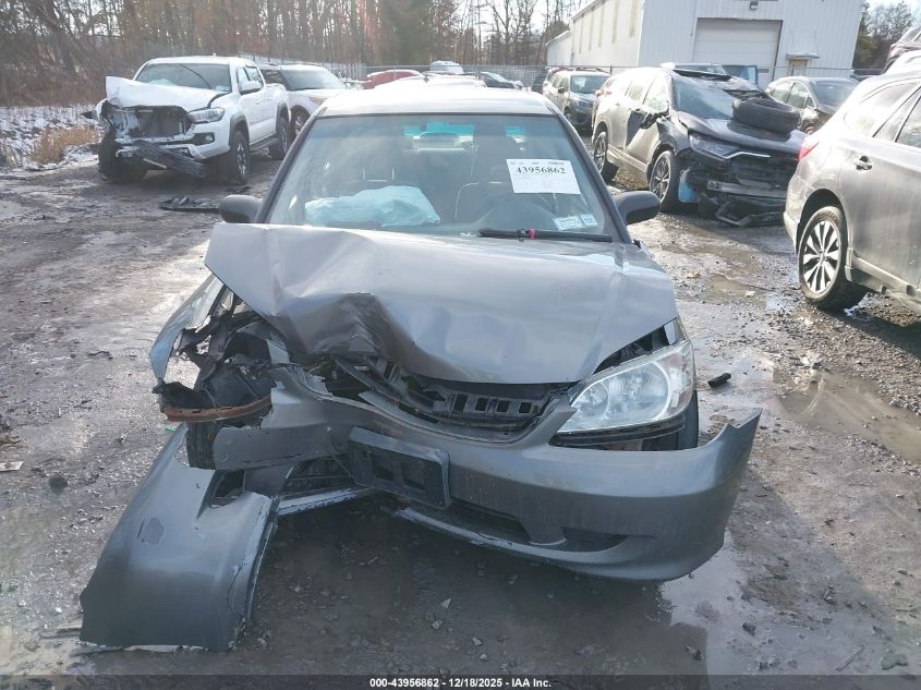 2005 Honda Civic Lx VIN: 2HGES16655H524654 Lot: 43956862