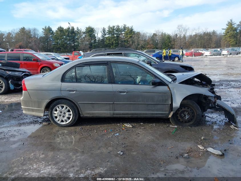 2005 Honda Civic Lx VIN: 2HGES16655H524654 Lot: 43956862