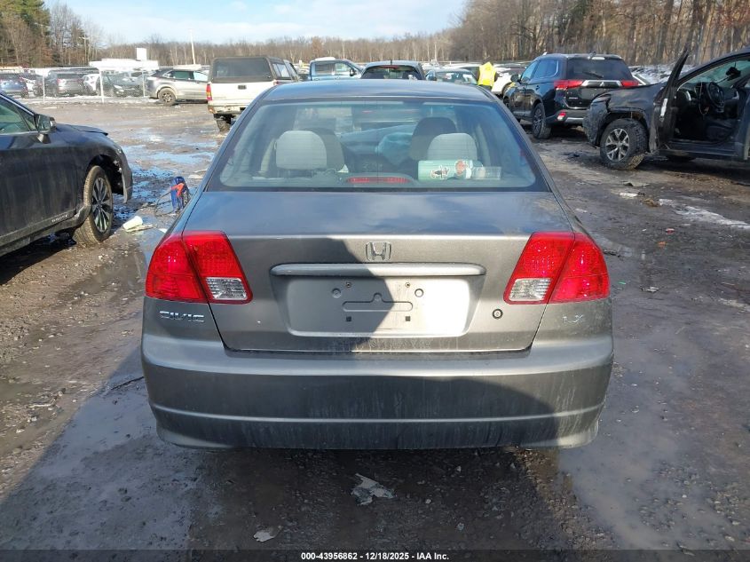 2005 Honda Civic Lx VIN: 2HGES16655H524654 Lot: 43956862