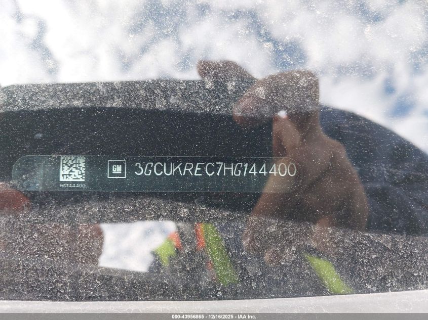 2017 Chevrolet Silverado 1500 1Lt VIN: 3GCUKREC7HG144400 Lot: 43956865