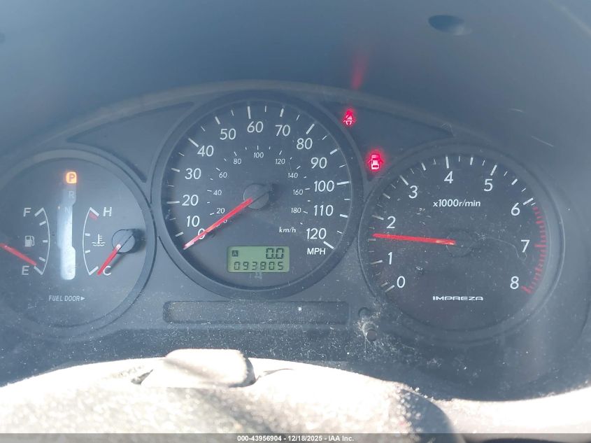 2005 Subaru Impreza 2.5Rs VIN: JF1GD67565H500184 Lot: 43956904