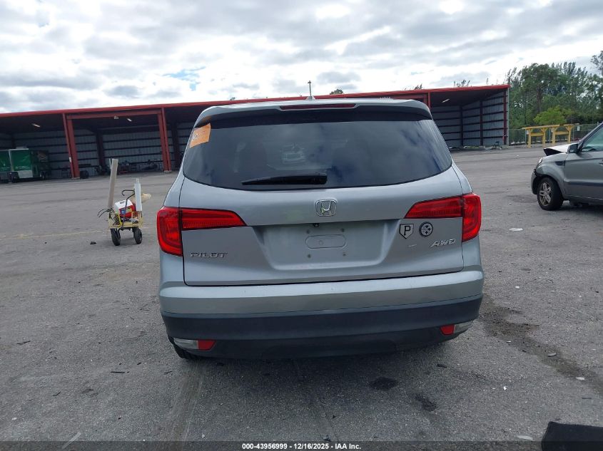 2017 Honda Pilot Ex-L VIN: 5FNYF6H59HB102205 Lot: 43956999