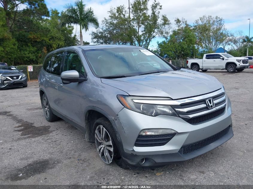 2017 Honda Pilot Ex-L VIN: 5FNYF6H59HB102205 Lot: 43956999