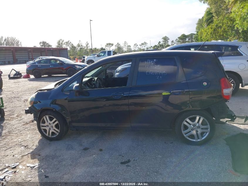 2008 Honda Fit Sport VIN: JHMGD38608S028795 Lot: 43957000