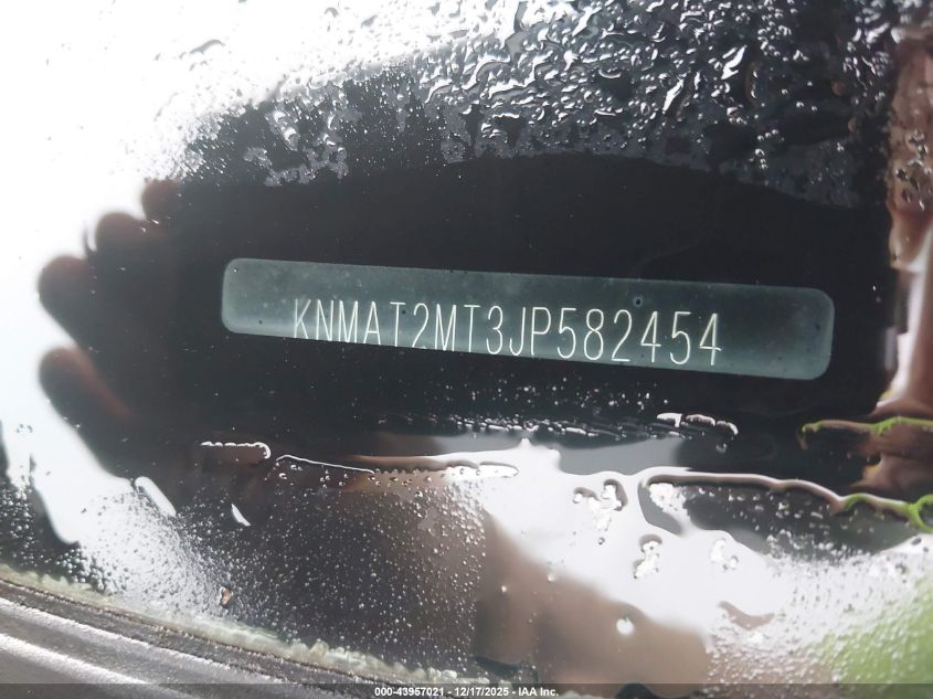 2018 Nissan Rogue S VIN: KNMAT2MT3JP582454 Lot: 43957021