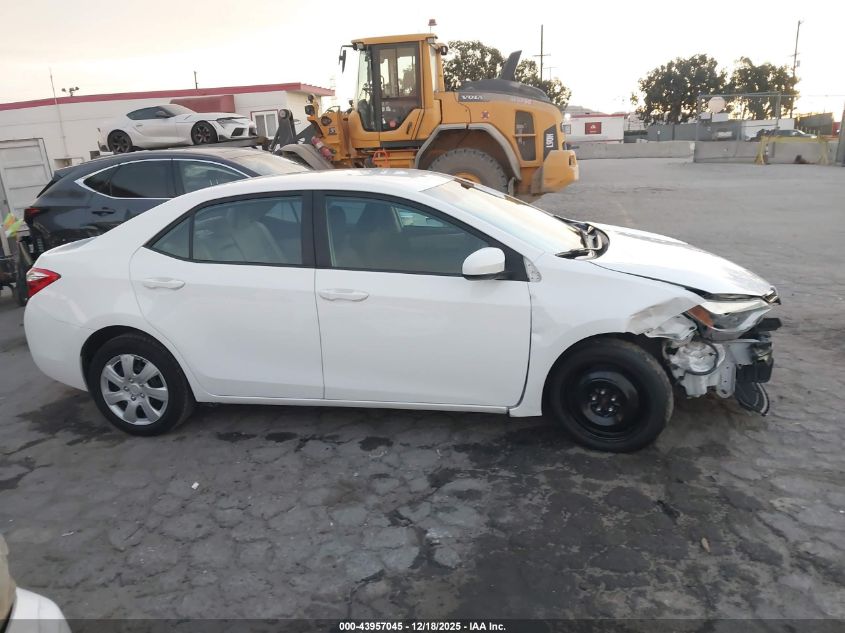 2016 Toyota Corolla Le VIN: 2T1BURHE1GC594387 Lot: 43957045