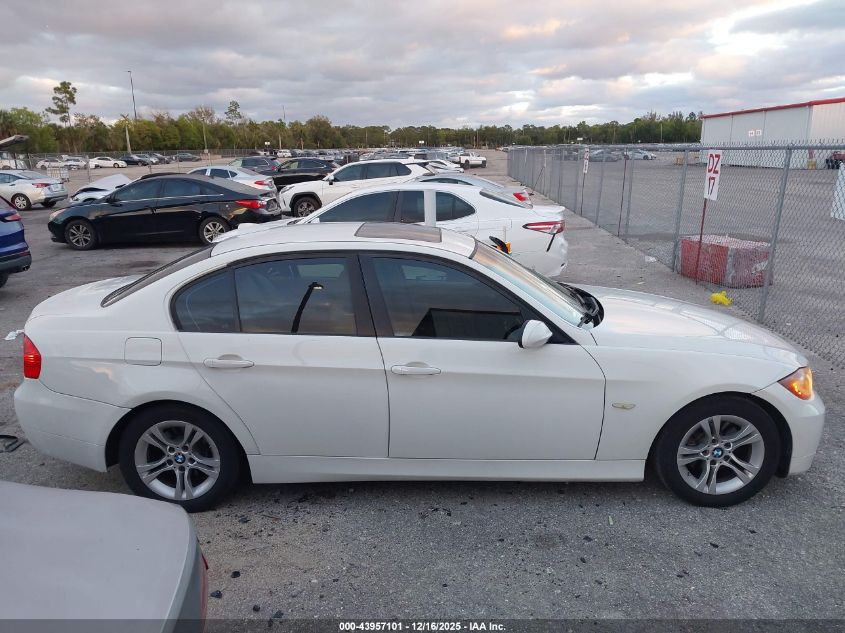 2008 BMW 328I VIN: WBAVA33578P142163 Lot: 43957101
