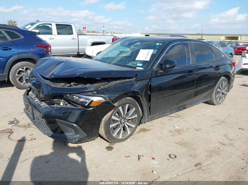 2022 Honda Civic Ex VIN: 2HGFE1F75NH323762 Lot: 43957138