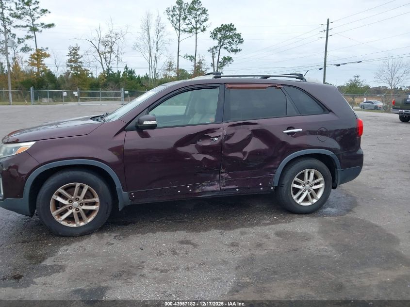 2014 Kia Sorento Lx VIN: 5XYKT4A6XEG525031 Lot: 43957182