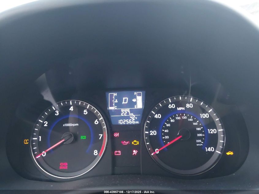 2015 Hyundai Accent Gls VIN: KMHCT4AE5FU927630 Lot: 43957186