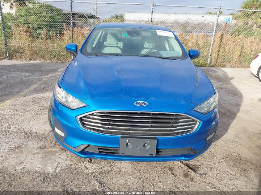 2019 Ford Fusion Se VIN: 3FA6P0HD4KR114329 Lot: 43957197