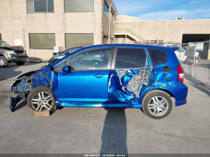 2008 Honda Fit Sport VIN: JHMGD386X8S023412 Lot: 43957270