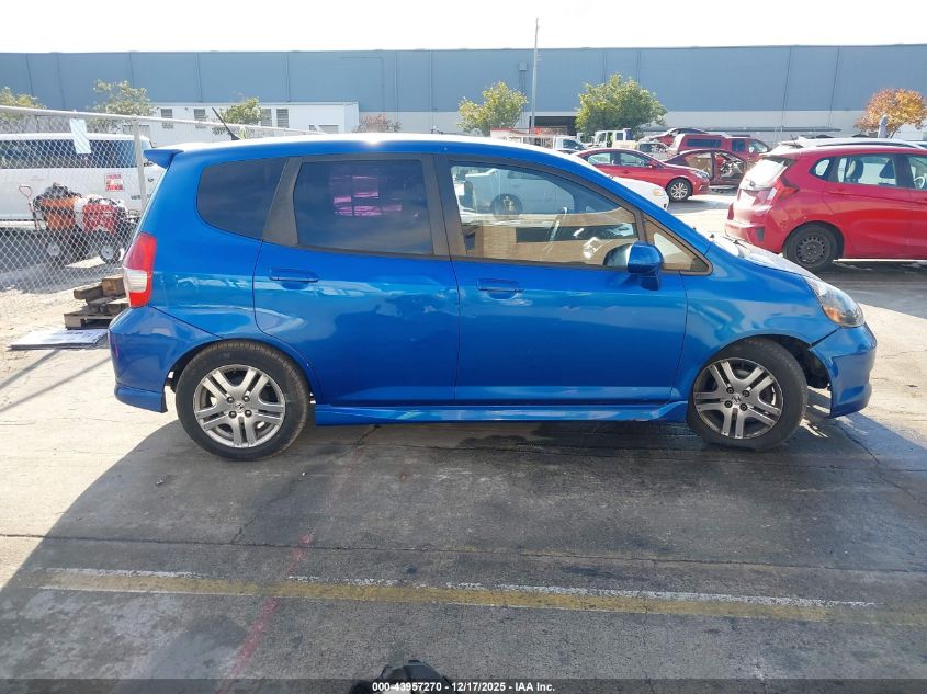 2008 Honda Fit Sport VIN: JHMGD386X8S023412 Lot: 43957270