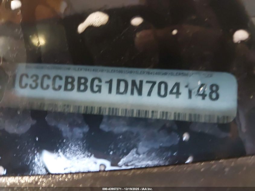 2013 Chrysler 200 Touring VIN: 1C3CCBBG1DN704148 Lot: 43957271