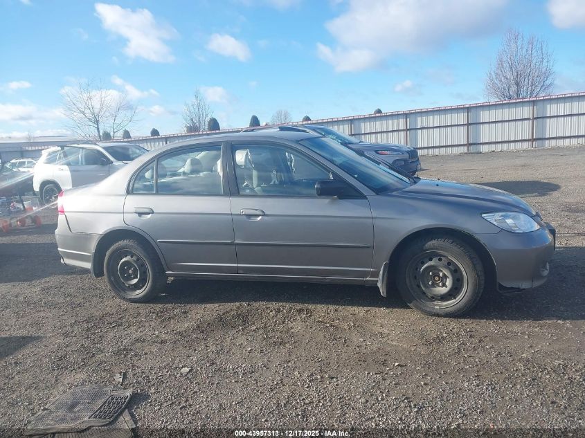2004 Honda Civic Lx VIN: 2HGES16574H531823 Lot: 43957313