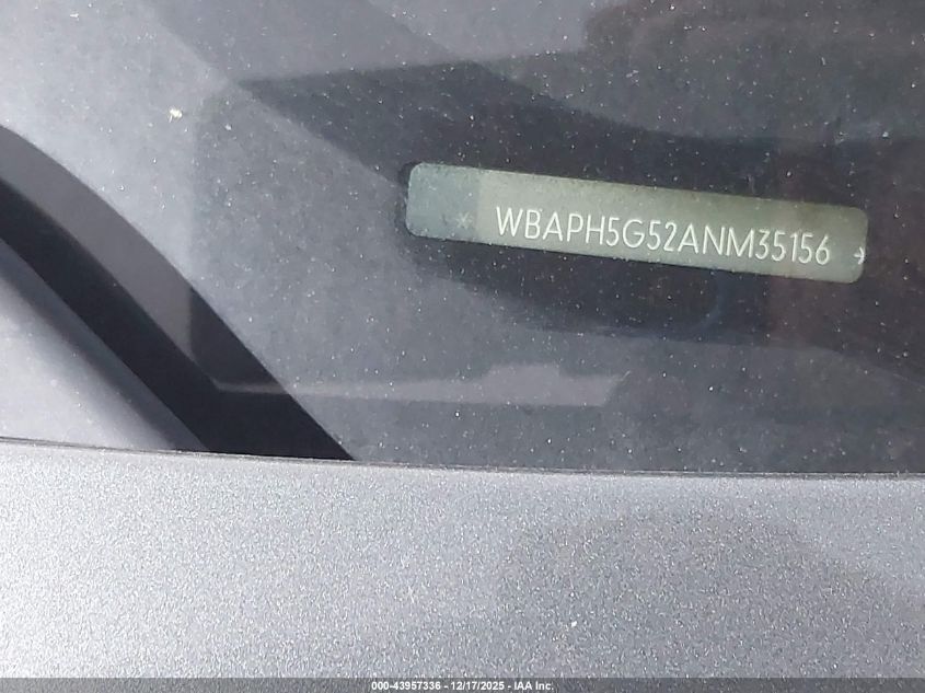 2010 BMW 328I VIN: WBAPH5G52ANM35156 Lot: 43957336