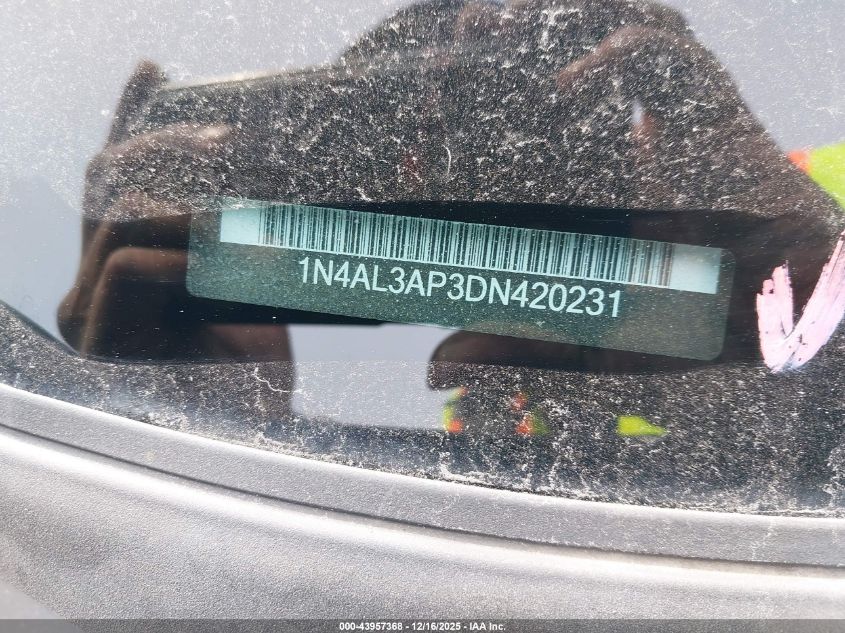 2013 Nissan Altima 2.5 S VIN: 1N4AL3AP3DN420231 Lot: 43957368