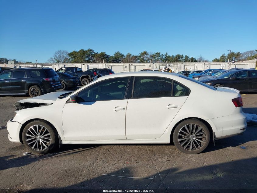 2016 Volkswagen Jetta 1.8T Sport VIN: 3VWD17AJ6GM415696 Lot: 43957388
