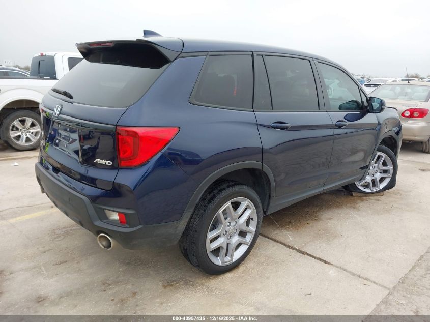 2025 Honda Passport Awd Ex-L VIN: 5FNYF8H58SB019660 Lot: 43957435