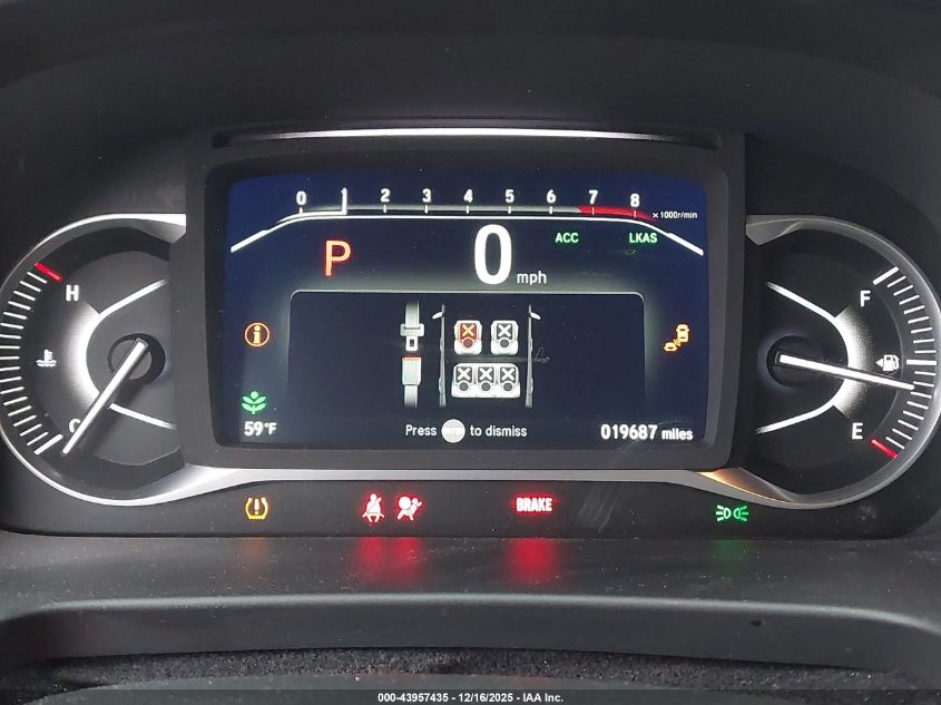 2025 Honda Passport Awd Ex-L VIN: 5FNYF8H58SB019660 Lot: 43957435